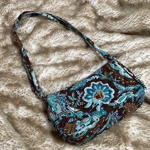 Java Blue Vera Bradley Purse with Adjustable Strap